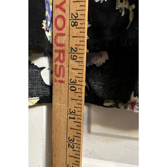 Umgee Black W Floral Long Sleeve Blouse Shirt Top (Poss Dress?) Boho Size Small - Picture 9 of 10